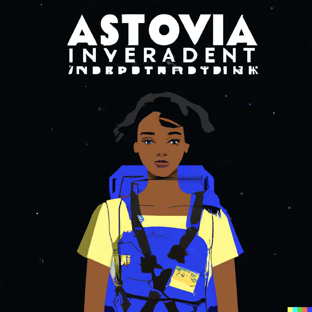 an astronaut, promotional poster for an independent movie